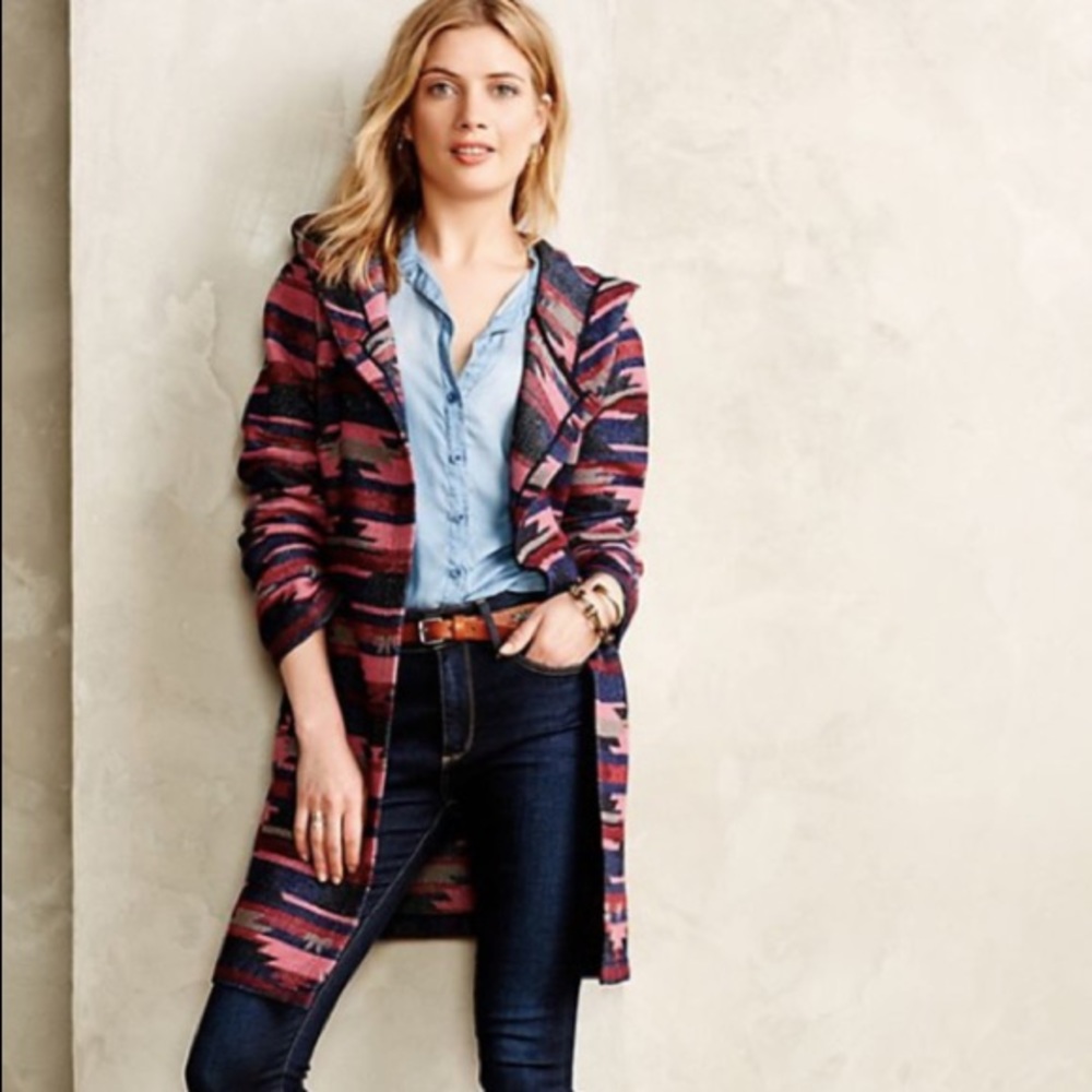 Anthro Leona Aztec Jacket - Perfect for Fall!